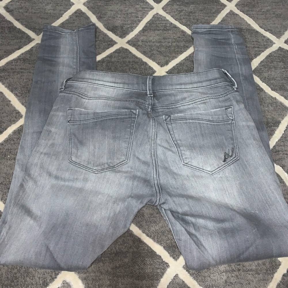 Express stretch mid rise 8 r 8r gray jegging jeans